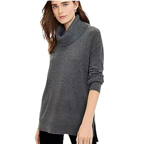 Lou & Grey Ribbed Oversized Tunic Turtleneck Sweater XL - Picture 1 of 9